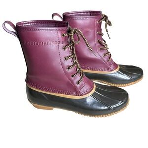 Lands’ End Women’s Leather Duck Boots. Size 9 1/2